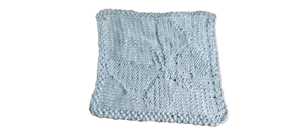 Butterfly Pattern Dish Cloth – Light Blue