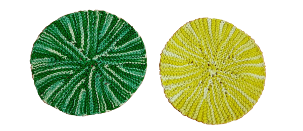 Kitchen Crocheted Dish Cloths – Round (Green)