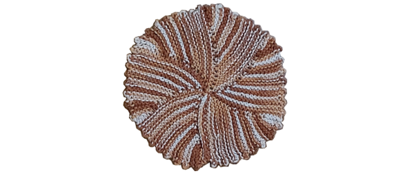 Kitchen Crocheted Dish Cloths – Round (Brown)