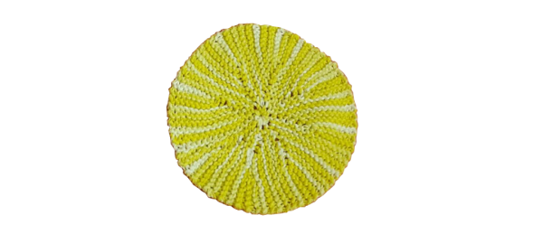 Kitchen Crocheted Dish Cloths – Round (Yellow)